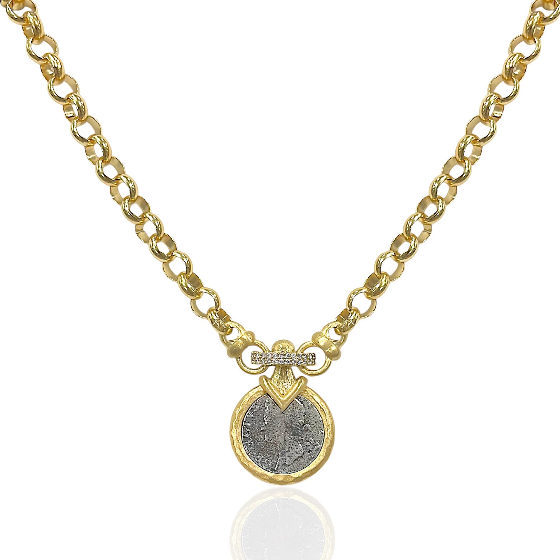 Tat 2 Designs - Gold Vecchio Coin Necklace