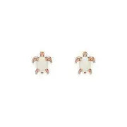 Pura Vida Opal Sea Turtle Earring - Rose Gold