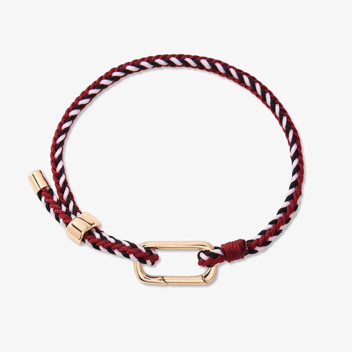 Pura Vida Carabiner Clasp Bracelet - Game Day - Maroon, Black & White