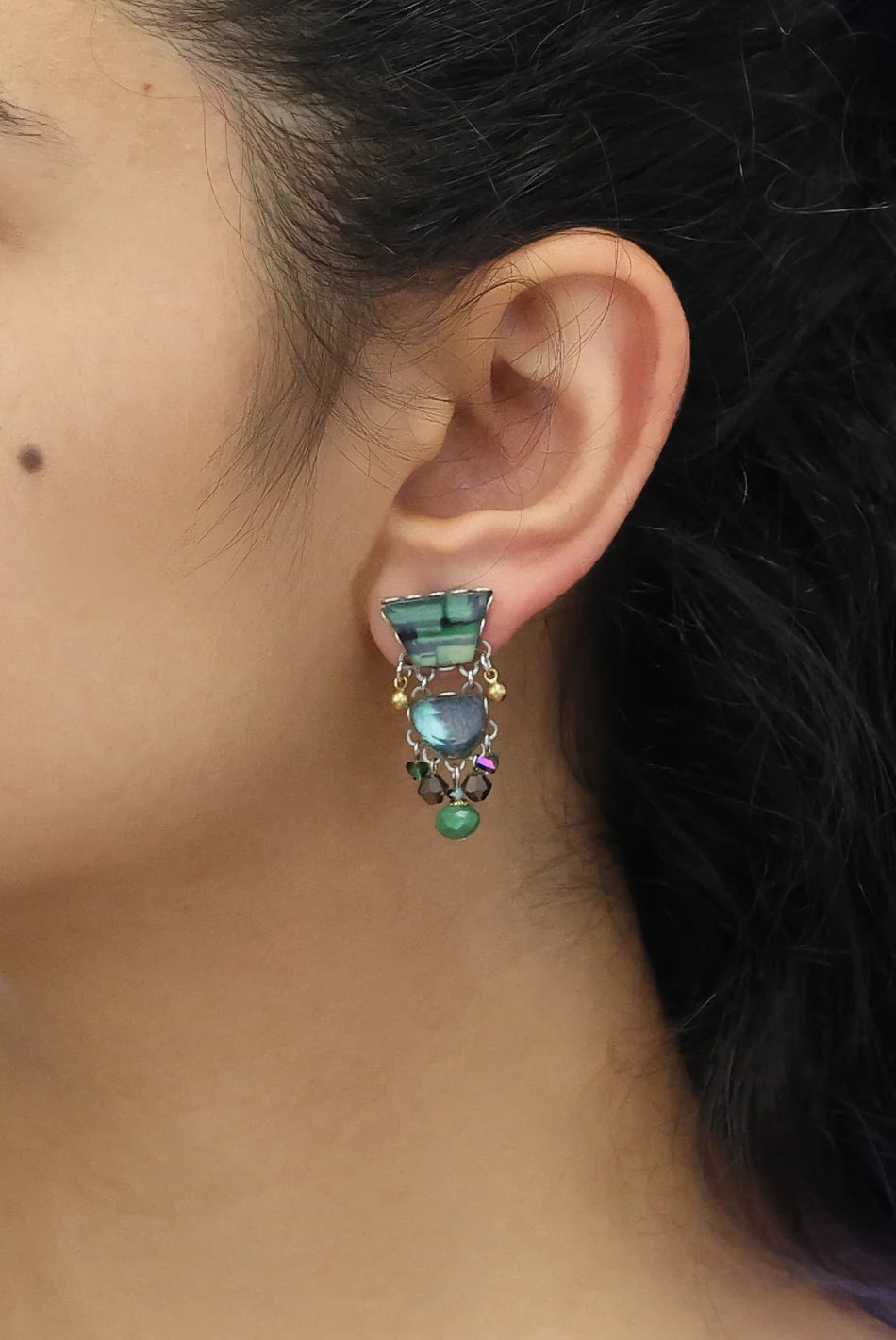 Ayala Bar - Emerald Reflection Set - Everelle Earrings