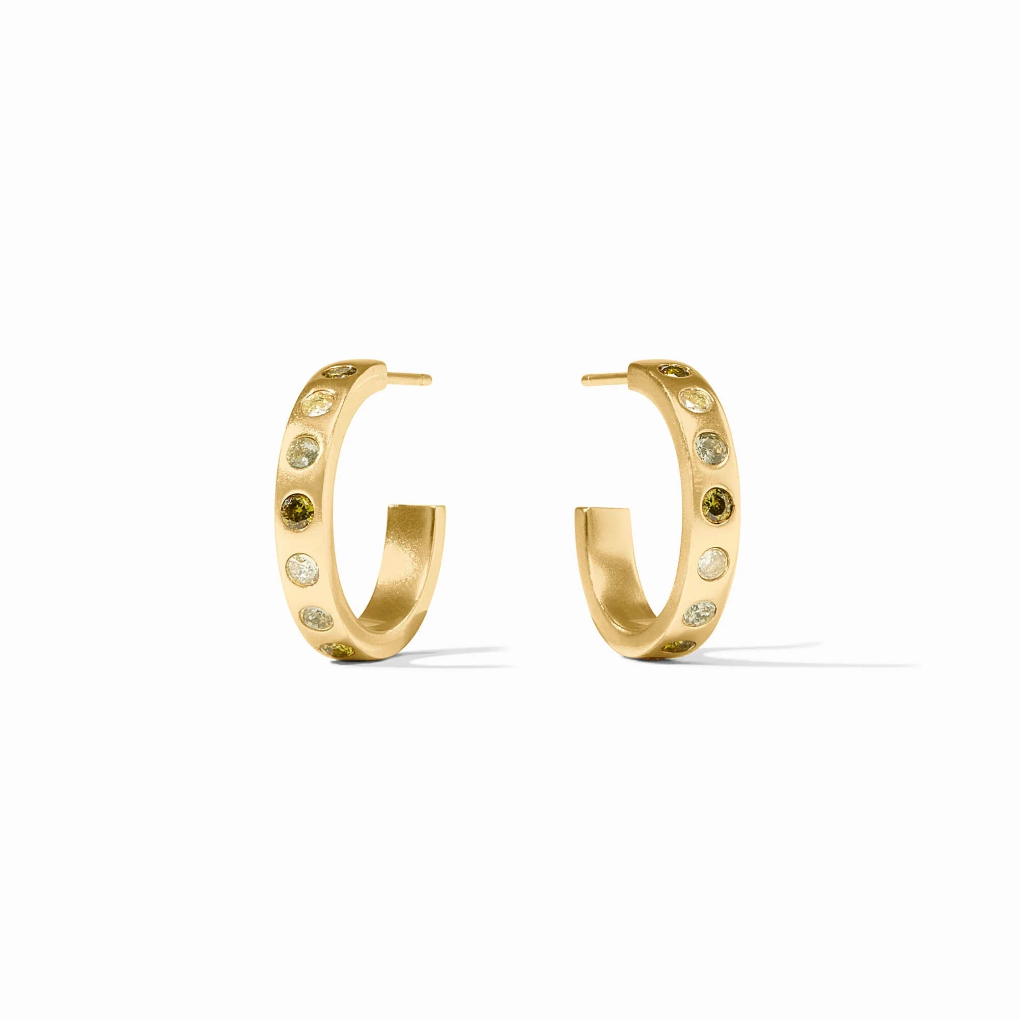 Julie Vos Rainbow Hoop in Shades of Jade