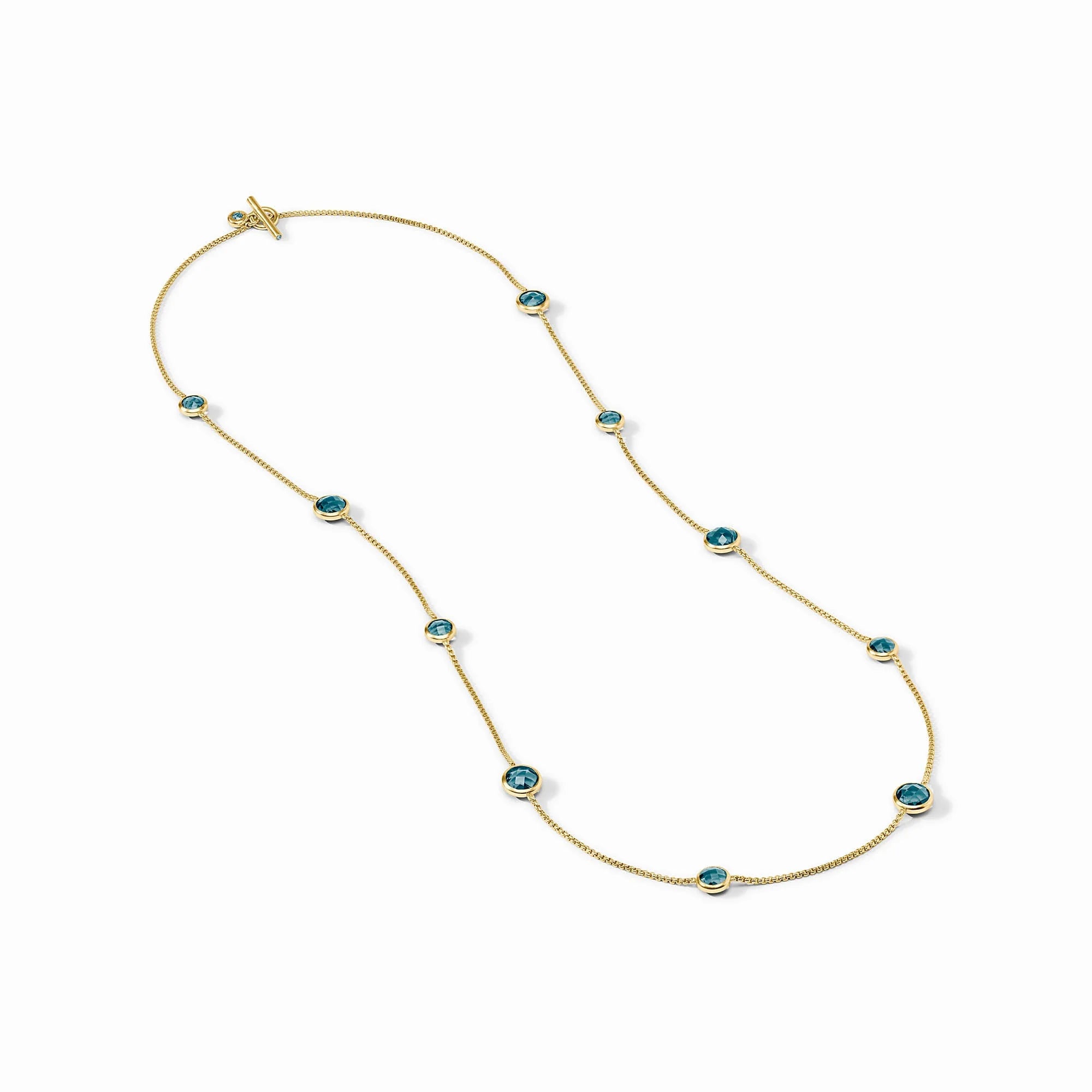 Julie Vos Rainbow Station Necklace - Montana Blue