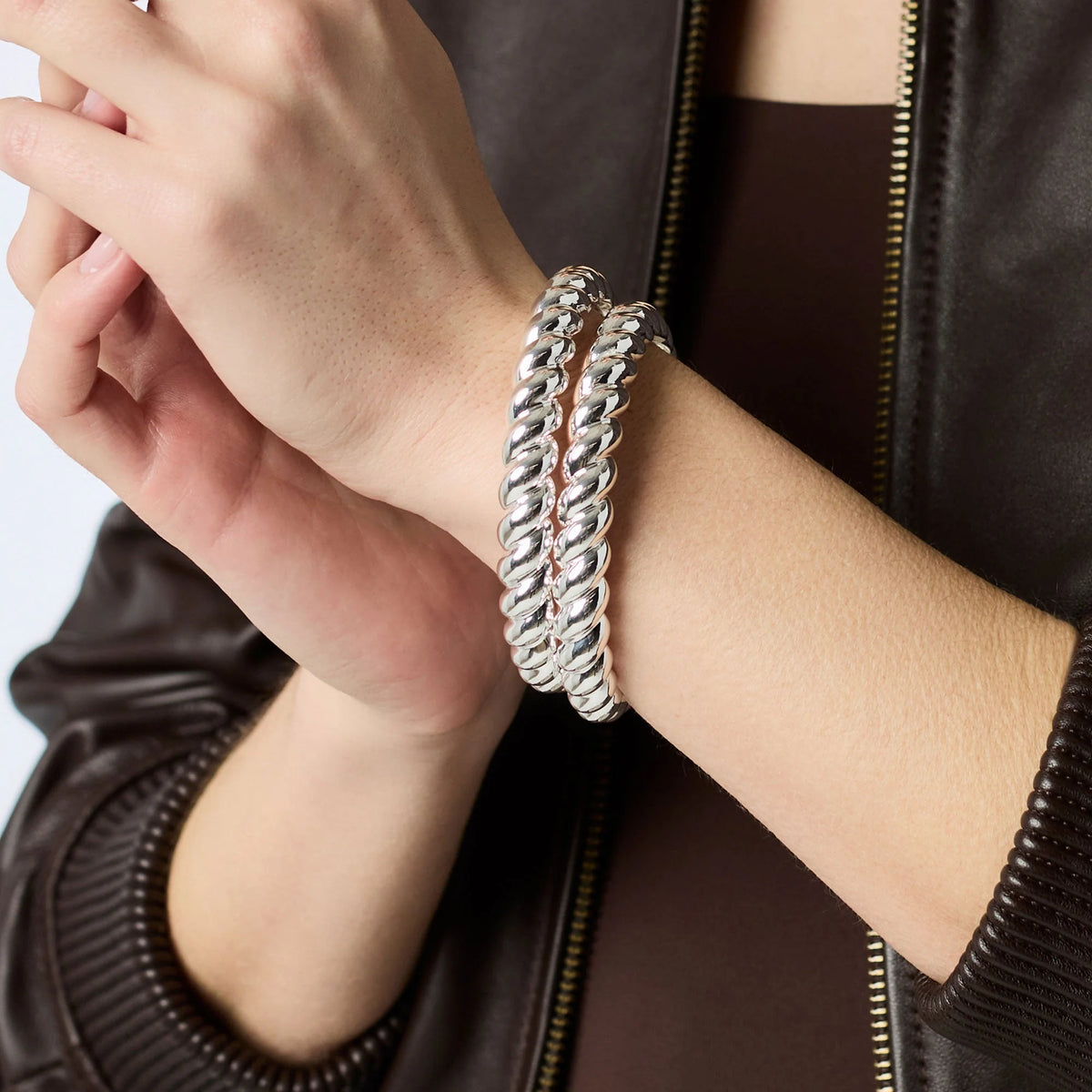 Julie Vos - Ravello Bangle - Silver Large