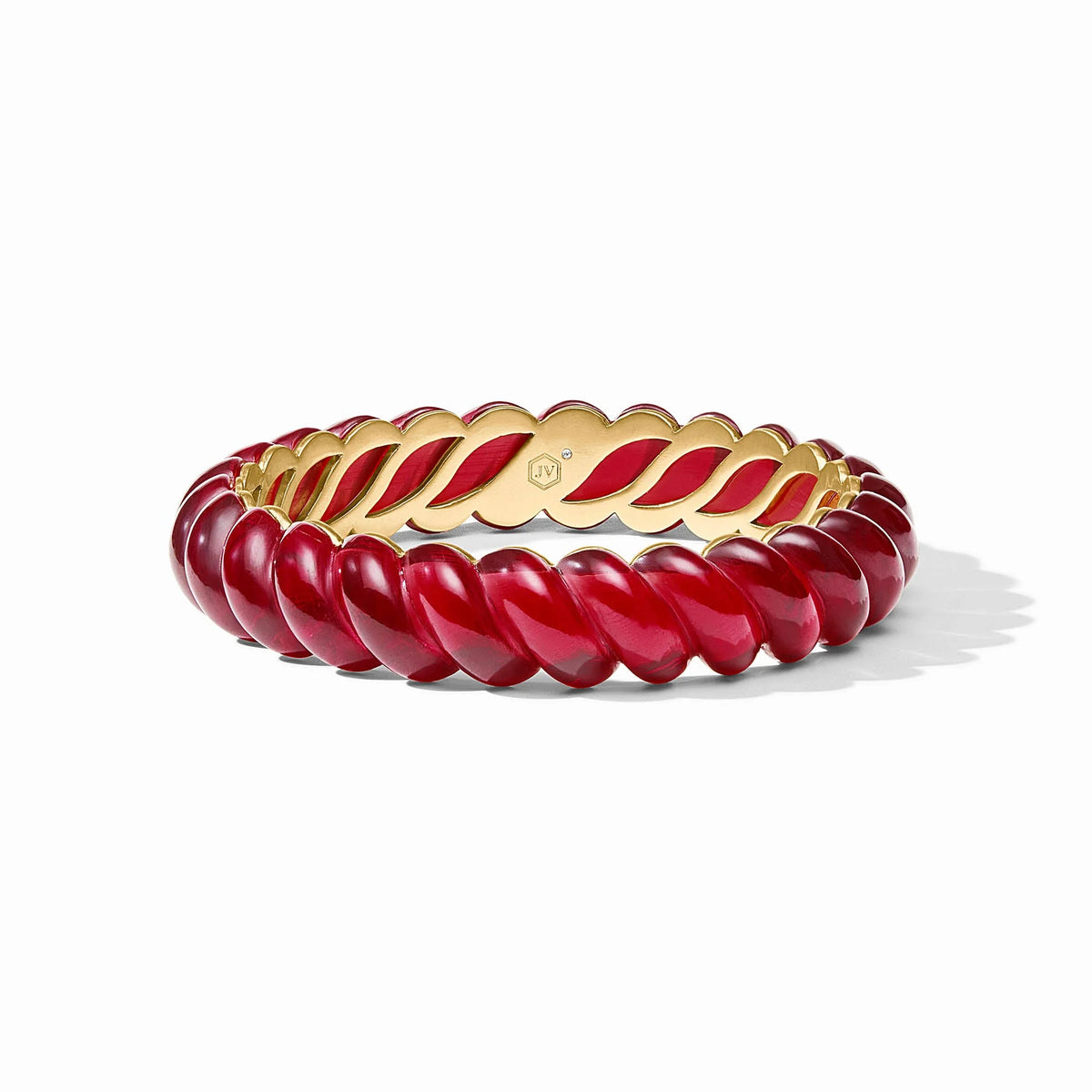 Julie Vos - Ravello Statement Bangle - Cranberry (M)