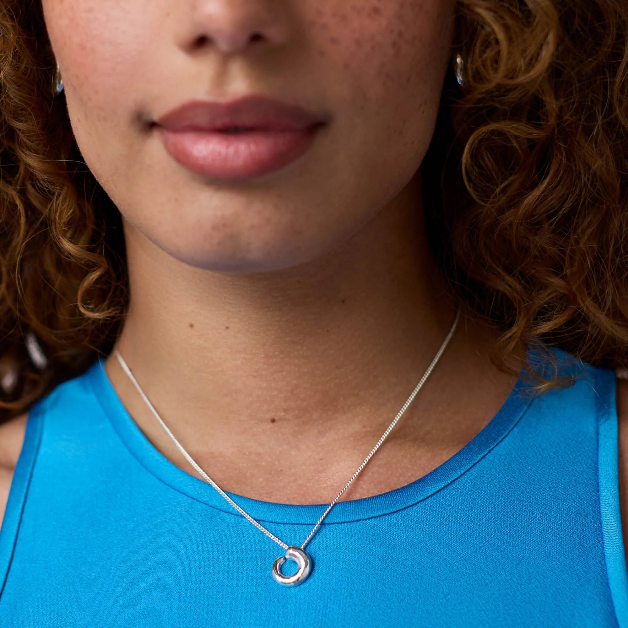 Julie Vos Solara Spiral Delicate Necklace - Silver