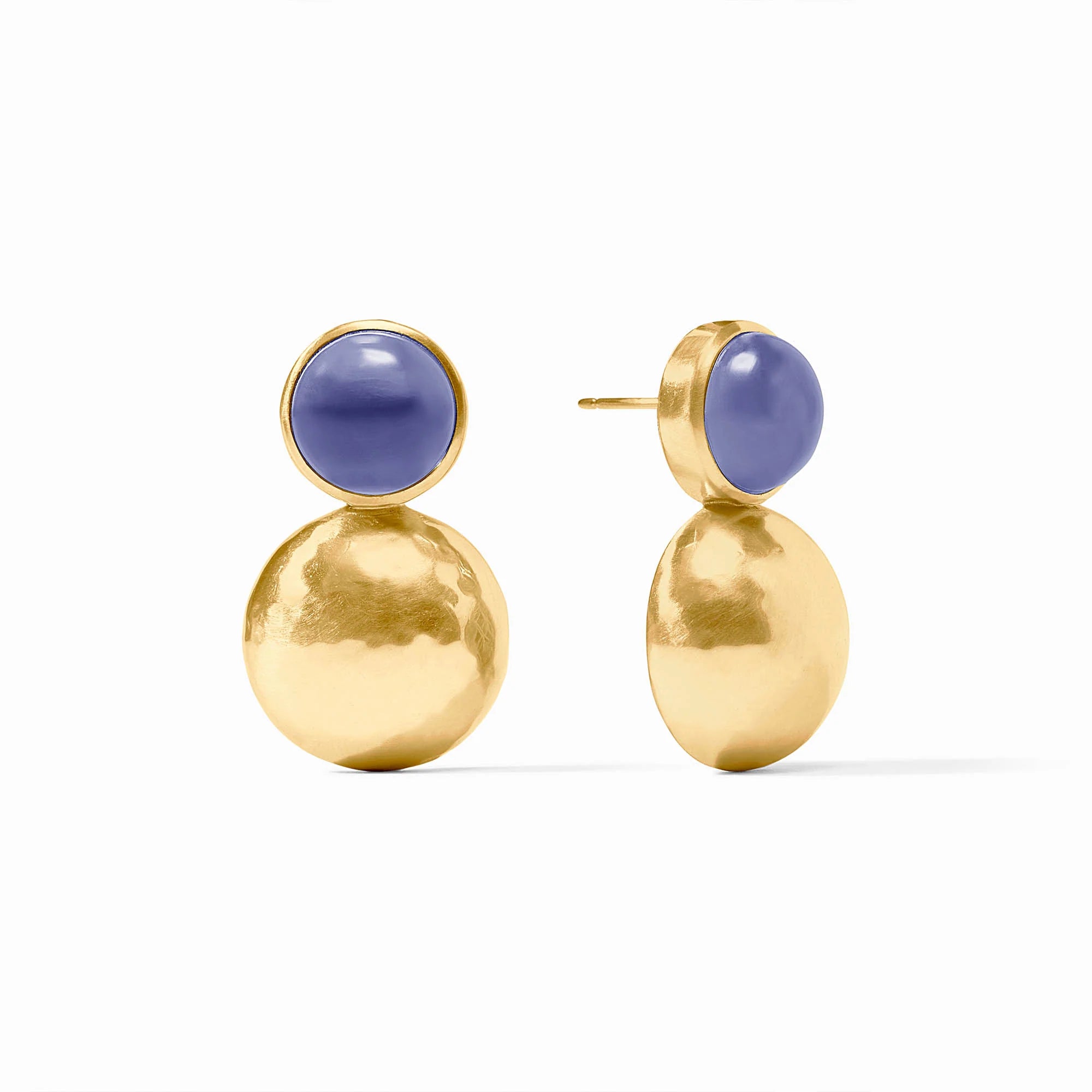 Julie Vos Solara Midi Earring in Iridescent Tanzanite Blue