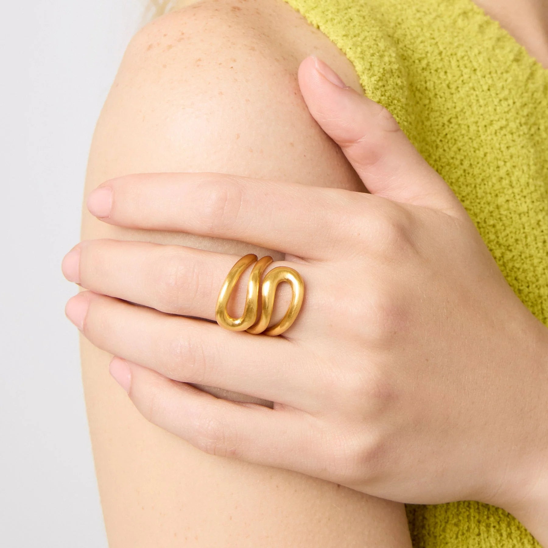 Julie Vos Wave Wrap Ring - Gold