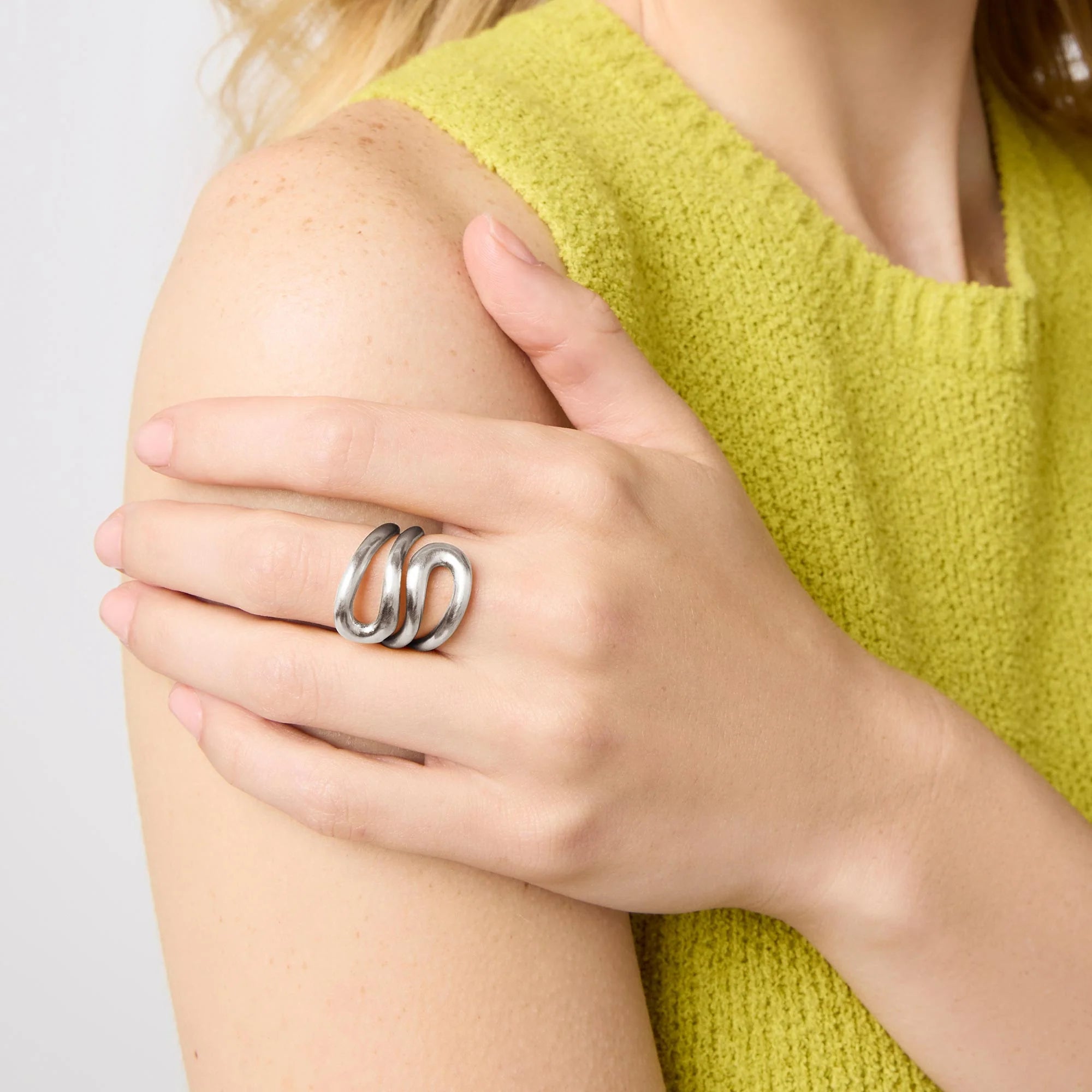 Julie Vos Wave Wrap Ring - Silver