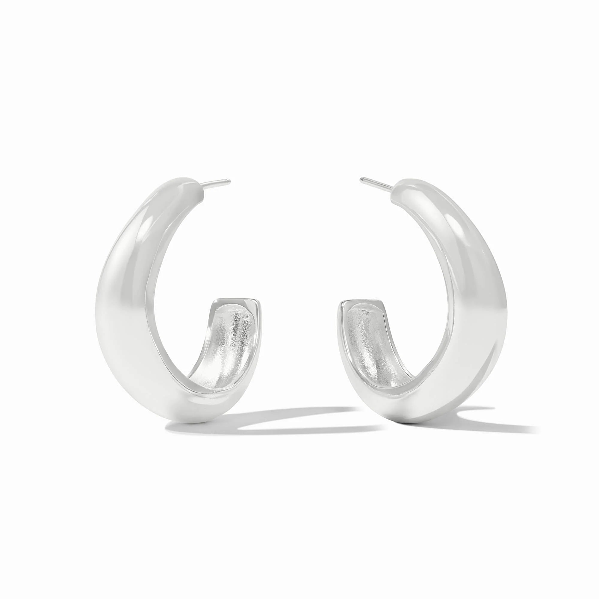 Julie Vos Wave Hoop - Silver - Medium