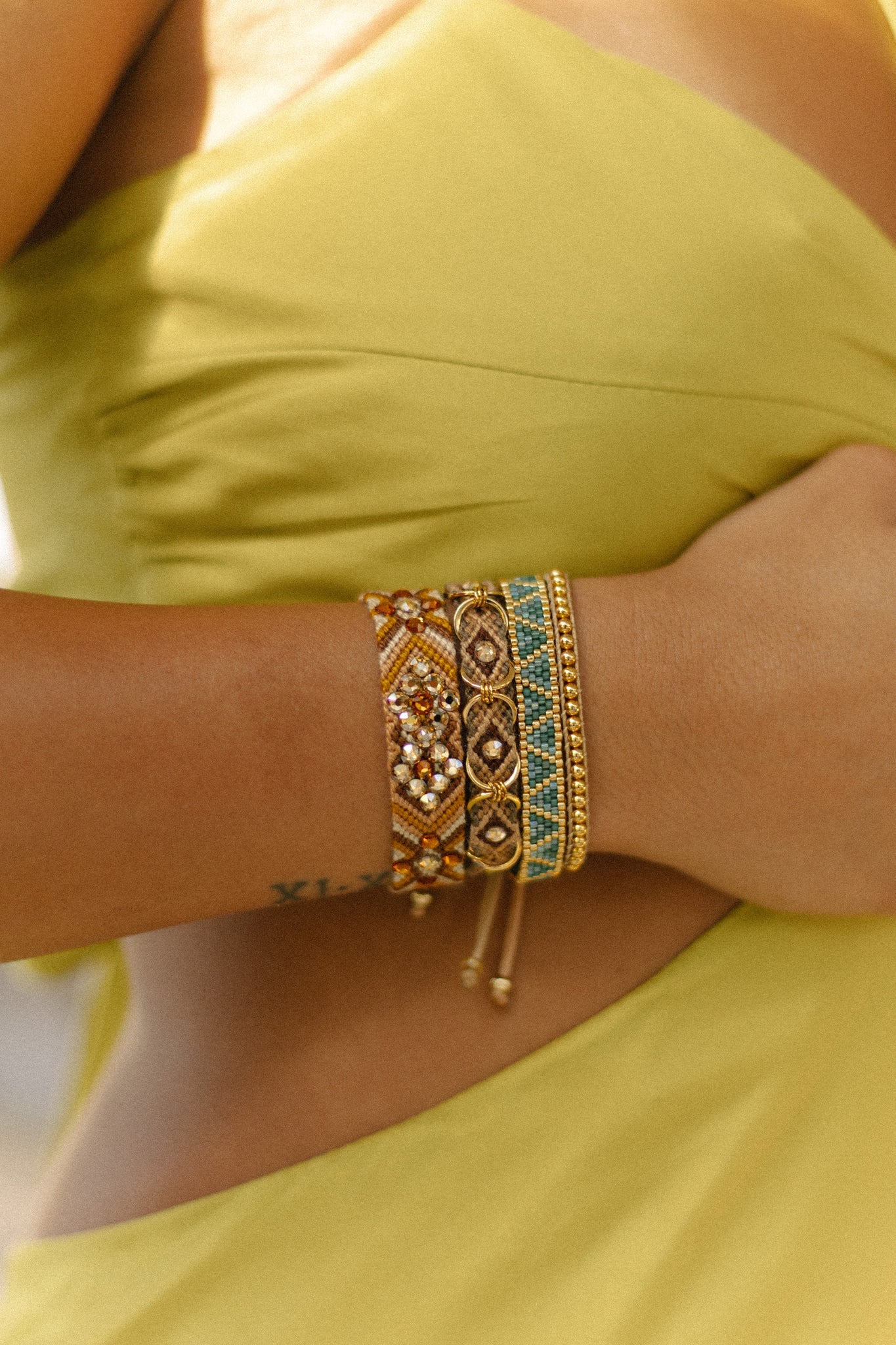Castellano Sahara Miyuki Bracelet- Emerald