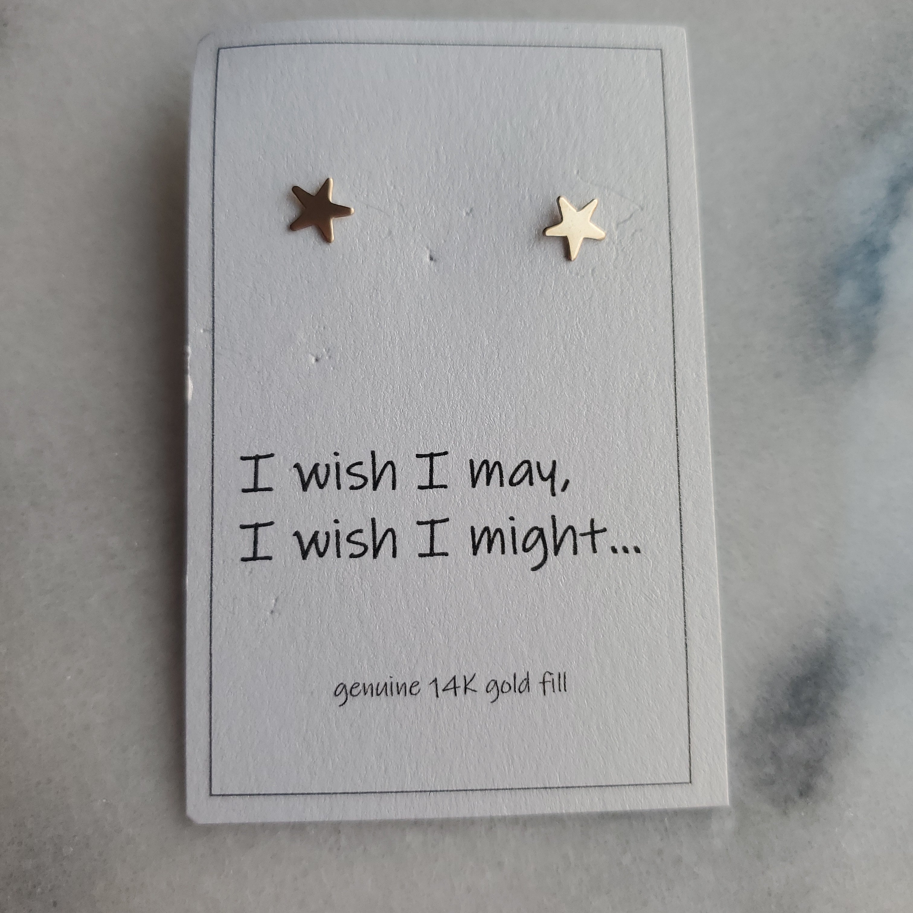 Sterling Silver Gold Fill Stud - Star