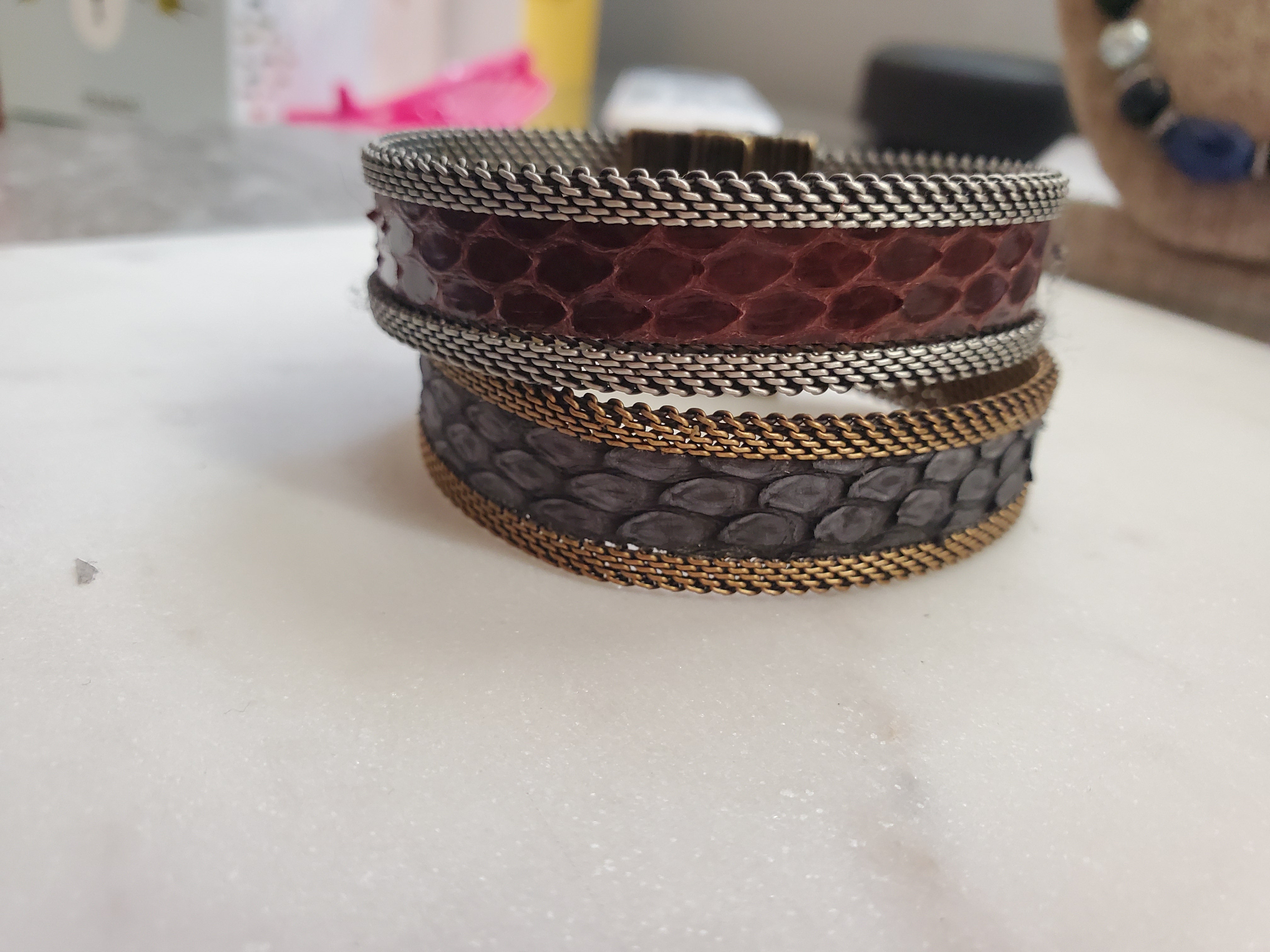 Cynthia Desser Brown/Grey Double Cuff