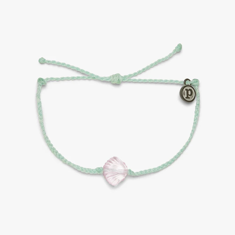 Pura Vida Sea Through You Shell Charm Bracelet in Winterfresh